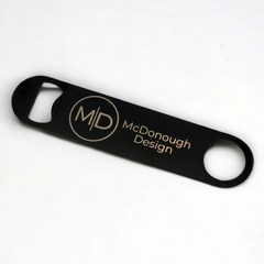 Black Bar Blade Bottle Openers (Customised / Personalised)